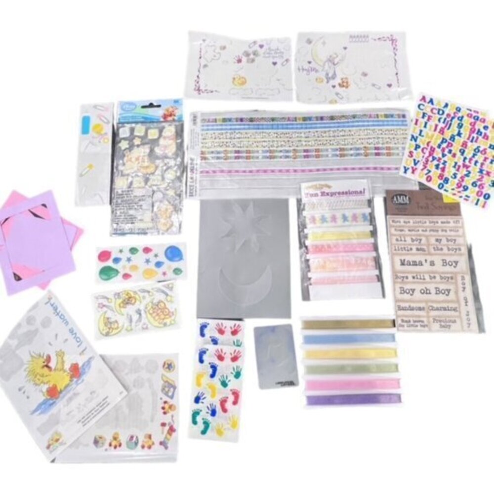 Craft Lot stickers Ribbons‎ Vintage Scrapbooking Card Making Embellishments NEW